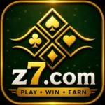 Z7 Game official logo 512x512 with gold card symbols, play win earn branding, premium online real money gaming app